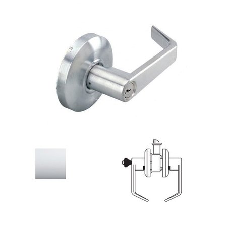 CAL-ROYAL Design Storeroom Lever Lock, 2-3/4 Backset, ASA Strike, Schlage C Keyway, US26 Polished Chrome SL05-26